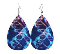 Légères Boucle D'Oreille En Cuir Hélice Génétique Leather Earrings Tendance Boucle D'Oreilles Pendantes En Cuir Pour Fête Decorations Fête