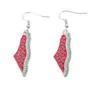 Légères Boucles D’oreilles, en Alliage de Zinc Pastèque Stylées | Bijoux D’oreilles pour Filles, Boucles D’oreilles en Palestine, Usage Quotidien et Mariages