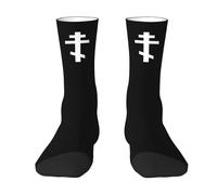 Légères Chaussettes Courtes, Croix de l'Église orthodoxe orientale russe grecque, Hommes Socquettes Renforcées Chaussettes de Sports pour Trekking Randonnée 40cm