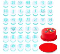 LeGeYo Lot de 36 emporte-pièces en forme de lettres de l'alphabet et chiffres (A-Z + 0-9), plastique de qualité alimentaire, durable et inodore, pour fondant, biscuits, décoration de gâteaux