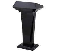 Leggii Podium portable en métal pour présentations d'église Bureau debout réglable pour séminaires et événements scolaires Noir