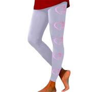 Legging 2025 pour femme taille haute sans couture pour entraînement, fitness, course à pied, sport, sensibilisation au cancer du sein - Collants imprimés épais, violet, M