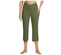 Legging 3/4 Femme Contrôle du Ventre Pushup Sculptant Leggings Taille Elastique 7/8 Pantacourt Pantalon Capri Course Pied Faire des Exercices Fitness