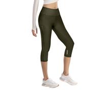 Legging 3/4 Femme Longueur Leggings Pushup Sculptant Taille Elastique 7/8 Pantacourt Pantalon Capri d'entraînement de vélo pour