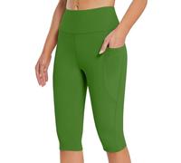 Legging 3/4 Femmes Pantalon de Sport, Jegging Taille Haute Femme Leggings Anti-Cellulite Push Up Yoga Fitness Course Opaque Doux Corsaire Pantacourt