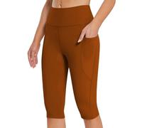Legging 3/4 Femmes Pantalon de Sport, Jegging Taille Haute Femme Leggings Anti-Cellulite Push Up Yoga Fitness Course Opaque Doux Corsaire Pantacourt