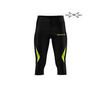 Legging 3/4 Givova - black/amarillo fluo - M S