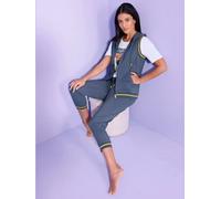 Legging 3/4 matière sweat - feel good - bleu fumée BLEU FUMÉE 54/56