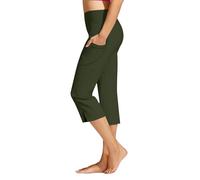 Legging 3/4 pour Femme Pantalon Court de Yoga Push Up Compression Leggings Pantacourt Grande Taille Respirant Collants Course Pied Le Et Les Loisirs