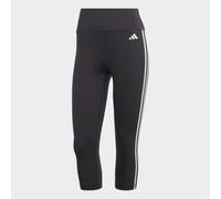 Adidas Train Essentials 3-Stripes High Waisted Three Quarter Leggings Noir 12 (M) Female