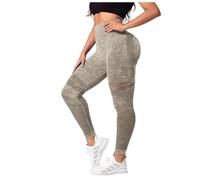 Legging 3D Anti-Cellulite Femme Leonie & Co Compression Leggings High Waist Seamless Yoga Pants Workout Fitness Leggings Anti-Cellulite Push Up Butt Lift Elastique Taille Haute Grande Taille Sport
