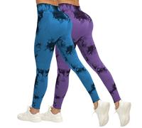 Legging 3D,Lot de 2 Legging Anti Cellulite Femme Compression 3D Minceur Leonie and Co Leggings Push Up Taille Haute sans Couture Push-Up Opaque Pantalon Elastique de Yoga Fitness Sport