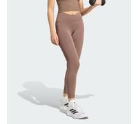 Legging 7/8 femme adidas Studio All Me X-Over 3 Stripes Marron XL