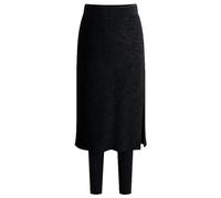 Legging à jupe Wmomen pour le Royaume-Uni, leggings avec jupe attachée, pantalon de marche, pantalon de jogging, pantalon de survêtement baggy, pantalon taille haute, pantalon d'hiver, Noir , 4XL