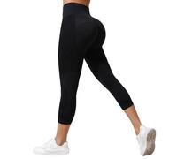 Legging Anti Cellulite Femme,3/4Leggings 3D Anti Cellulite, Legging à Compression - Minceur Taille Haute Push up sans Couture Yoga Fitness Sport Pantalon