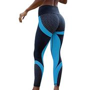 Legging Anti Cellulite Femme Push Up- Legging Compression Taille Haute 3D Print Classiques Couleur De Contraste Géométrique Nid d'abeille Impression Numérique Yoga Skinny Collants
