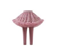 Legging avec Jupe Intégrée Enfant Fille Taille Haute Elastique 1-7 Ans Legging Fille Extensible Confortable Chic Stretch Casual Danse Vacances Sports Pantalon (Light Purple, 5-6 Years)