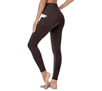 Legging avec poches, haute élasticité, sans couture, anti-cellulite, ne roule pas, ni transparent, pour l'entraînement, au quotidien, café, XL