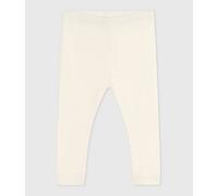 Legging bébé en coton uni Petit Bateau - écru - Taille 3 mois 3M blanc cassé