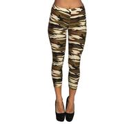 Legging camouflage militaire stretch pour femme - Vert - Taille M