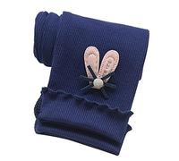 Legging chaud doublé en coton pour bébé fille - Collants extensibles, Marine, 18-24 mois