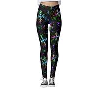 Legging Collant Femme Graphique de Noël Imprimé, Leggings Femme Taille Haute,Pantalon Jogging Femme Grande Taille Elastique Coupe AjustéE Christmas Leggings Fête Running Push Up Xmas Colorée Pants