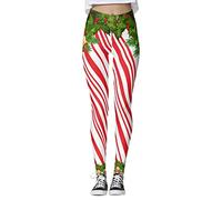 Legging Collant Femme Graphique de Noël Imprimé, Leggings Femme Taille Haute,Pantalon Jogging Femme Grande Taille Elastique Coupe AjustéE Christmas Leggings Fête Running Push Up Xmas Colorée Pants