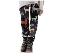 Legging Compression Femme, Legging Push Up Pantalon De Noel LéGer Confortable Dessin Animé Imprimé Sportswear Tendance Fitness Running DéContracté Et Confortable