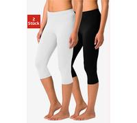 Legging corsaire lot de 2 leggings basiques, longueur 3/4 - Vivance active - 1x blanc, 1x noir 1X BLANC, 1X NOIR 58/60