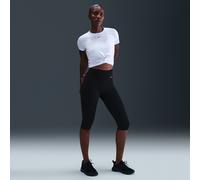 Legging corsaire taille haute Nike One pour femme Noir/Blanc S (FR 38-40)