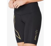 Legging court 2XU Light Speed Mid-Rise Compression noir doré femme - M