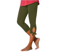 Legging Court Femme Pantacourt de Yoga Skinny Chic Stretch Grande Taille Collants Souples 3/4 Course Pied Faire des Exercices Leggings Fitness