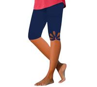 Legging Court Femme Sport Push Up Pantalon Taille Haute Été Capri Legging Anti-Cellulite Jogging Pilates Yoga Gym Amincissant Contrôle du Ventre Pantacourt Opaque Corsaire Confortable