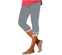Legging Court Grande Taille Femme,Overdose Sexy Taille Haute Pantalon Jogging élastique Running Yoga Trousers Sportwear (46, Gris)