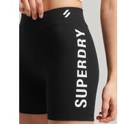 Legging court Superdry Code Core Sport Cycle noir blanc femme - M