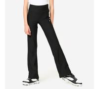 Legging de fitness évasé taille haute fille, noir