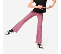 Legging de fitness évasé taille haute fille, violet