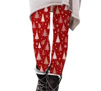 Legging De Noël Pour Femme Imprimé Noël Collant Taille Elastique Skinny | Pantalon De Yoga Running Christmas Pants Imprimé Étoile Doux Gainant Cosplay Hiver Pour Les Fêtes Tenue