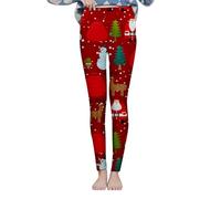 Legging de Noël rétro pour femme - Doublure en polaire - Pantalon thermique taille haute - Extensible - Chaud - Collants d'hiver - Vêtements de sport d'intérieur et d'extérieur, rouge pastèque, XXL