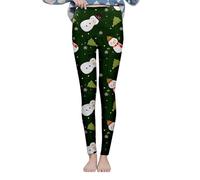 Legging de Noël rétro pour femme - Doublure en polaire - Pantalon thermique taille haute - Extensible - Chaud - Collants d'hiver - Vêtements de sport d'intérieur et d'extérieur, Vert, XL