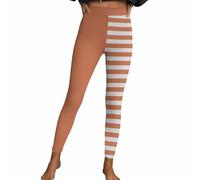 Legging de sport 2026 pour femme - Taille haute - Rayé - Doux - Longueur complète - Avec poches - Confortable - Extensible - Pour la course à pied, le fitness et une utilisation quotidienne