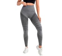 Legging De Sport Femme Leggings à Compression 3D Anti Cellulite Leggings Femme Taille Haute sans Couture Amaigrissant Minceur Push Up Opaque Pantalon Sport pour Yoga Fitness