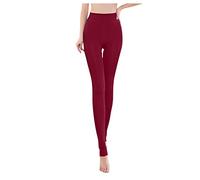 Legging De Sport Femme Polaire Thermique Leggings Double Épaisseur Laine Mérinos Opaque Épais Hiver Rigoureux d'hiver Confort Extrême Froid Lavage Machine Molleton Textile Technique Pieds Renforcés