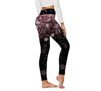 Legging De Sport Femme Slim Fit, Pantalon Yoga Taille Haute,Leggings Imprimé Push Up Travail EntraîNement Course Exercice Fitness Jogging Jegging Long Respirant Confortable Collant