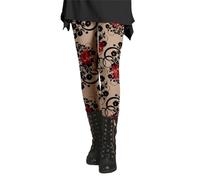 Legging de Sport Femmes Élastique Pantalon de Yoga Imprimé Taille Haute Push Up Pants Collants pour Fitness Jogging Gym Running Pantalon de Crayon Vintage Tenue Sport