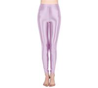 Legging de Sport métallique Brillant pour Femme - Pantalon Crayon Lumineux - Pantalon de Fitness Tendance -Couleur Bonbon