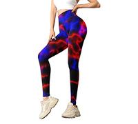 Legging de sport pour femme - Taille haute - Opaque - Pantalon de yoga multicolore - Legging de sport pour femme - Long sans coutures - Élastique - Pantalon de yoga - Pantalon de yoga - Legging