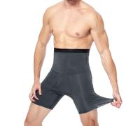 Legging de sport pour homme - Short court - Lingerie légère et fine - Sous-vêtements surdimensionnés - Couleur unie - Classique - Décontracté - Sous-vêtements sportifs, gris, S
