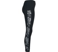 Legging de Urban Classics - Leggings Bandes Dentelle - XS à 5XL - pour Femme - noir 4XL