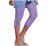 Legging de Yoga 3/4 pour Femme Contrôle du Ventre Leggings Plumi Cellulite LéGer Respirant Elastique Chic Et Elegant Pantacourt décontracté Extensibles